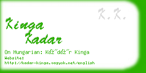 kinga kadar business card